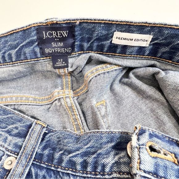 J. Crew Slim Boyfriend Premium Edition Lightly Distressed Button Fly 32 - Picture 11 of 15